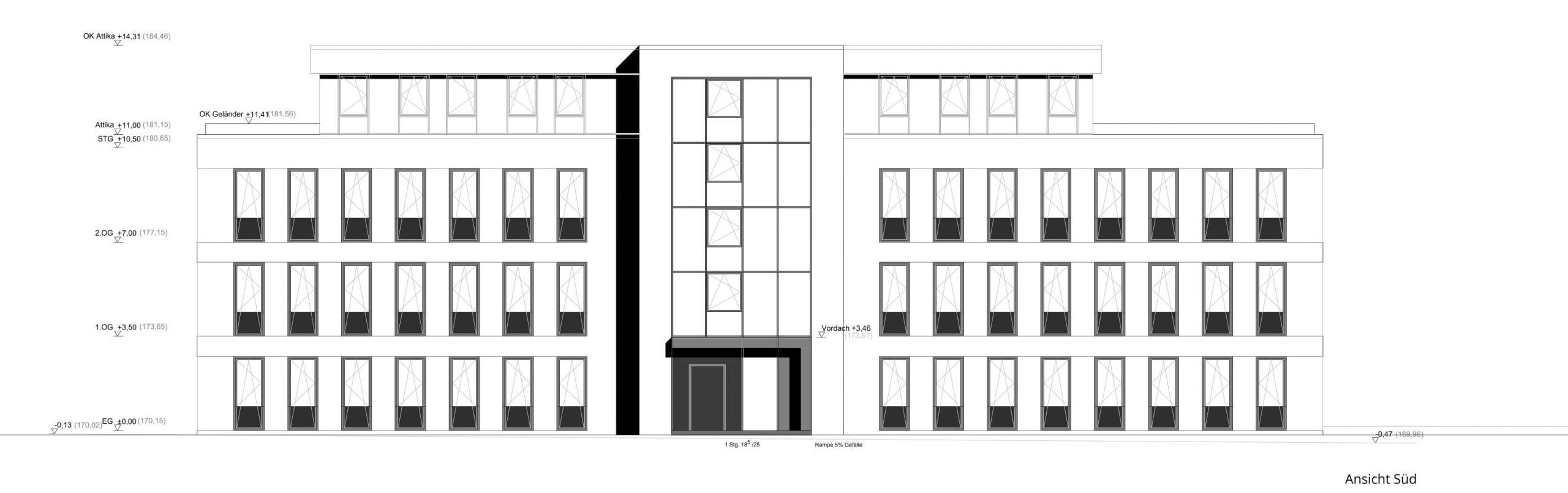 März 2023 - Planung eines Büro- und Wohngebäudes in Rheinbach