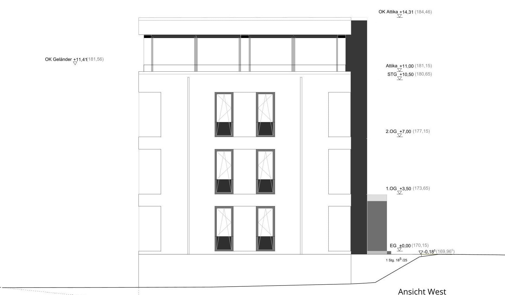 März 2023 - Planung eines Büro- und Wohngebäudes in Rheinbach